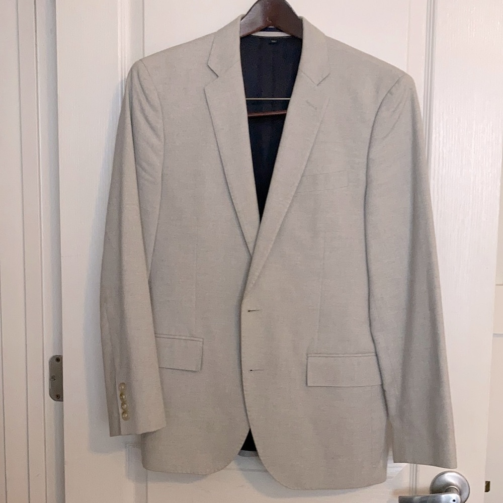 J Crew Ludlow jacket in light gray Italian fabric